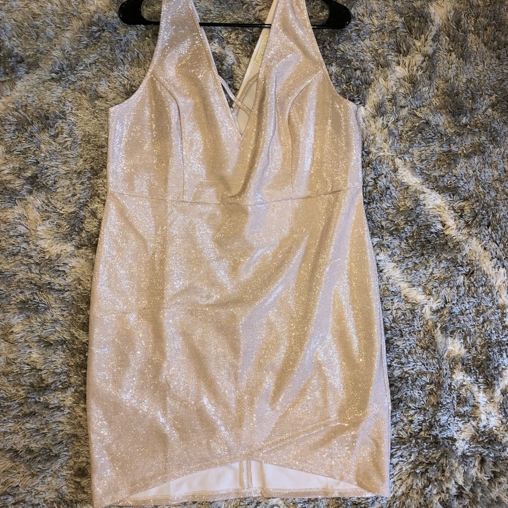 Pink slip dress